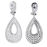 Load image into Gallery viewer, Teardrop Natural Diamond Dangle Earrings: 14k Solid Gold Drop Bridal Jewellery, Certified Jewelry