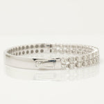 Load image into Gallery viewer, Double Row Natural Diamond Bangle: 14k Solid Gold Statement Jewellery, Certified Jewelry