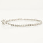 Load image into Gallery viewer, Solitaire Natural Diamond Tennis Bracelet: 14K Solid Gold Stacking Jewellery, Certified Jewelry