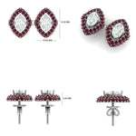 Load image into Gallery viewer, Marquise Natural Emerald & Diamond Stud Earrings: 14k Solid Gold Gemstone Halo Studs Jewellery, Certified Jewelry