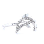 Load image into Gallery viewer, Dolphin Natural Diamond Stackable Animal Ring: 14k Solid Gold Fish Jewellery, Certified Jewelry