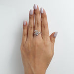 Load image into Gallery viewer, Butterfly Lab Grown Diamond Cocktail Ring: 14k Solid Gold Rosecut Nature Inspired Jewelry, Certified Jewelry