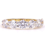 Load image into Gallery viewer, Lab Grown Diamond Wedding Stack Band: 14k Solid Gold Half Eternity Ring, Certified Jewelry