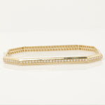 Load image into Gallery viewer, Hexagon Natural Diamond Bangle: 14k Solid Gold Geometric Stacking Bracelet, Certified Jewelry