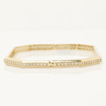 Load image into Gallery viewer, Hexagon Natural Diamond Bangle: 14k Solid Gold Geometric Stacking Bracelet, Certified Jewelry