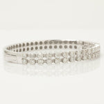 Load image into Gallery viewer, Double Row Natural Diamond Bangle: 14k Solid Gold Statement Jewellery, Certified Jewelry