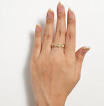 Load image into Gallery viewer, Fancy Diamond Band, 14k Solid Gold, Natural Diamonds, Multi Stone Halo Ring, Statement Jewellery, Stacking Band, Certified Jewelry