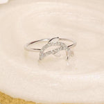 Load image into Gallery viewer, Dolphin Natural Diamond Stackable Animal Ring: 14k Solid Gold Fish Jewellery, Certified Jewelry