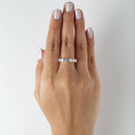 Load image into Gallery viewer, Lab Grown Diamond Wedding Stack Band: 14k Solid Gold Half Eternity Ring, Certified Jewelry