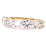 Load image into Gallery viewer, Lab Grown Diamond Wedding Stack Band: 14k Solid Gold Half Eternity Ring, Certified Jewelry