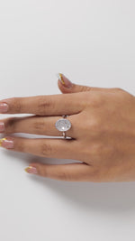 Load and play video in Gallery viewer, Oval Cluster Diamond Ring