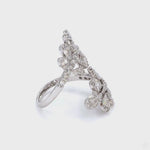 Load and play video in Gallery viewer, Leaf Cluster Baguette Diamond Ring