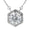 Load image into Gallery viewer, Hexagon Halo Solitare Pendant Necklace
