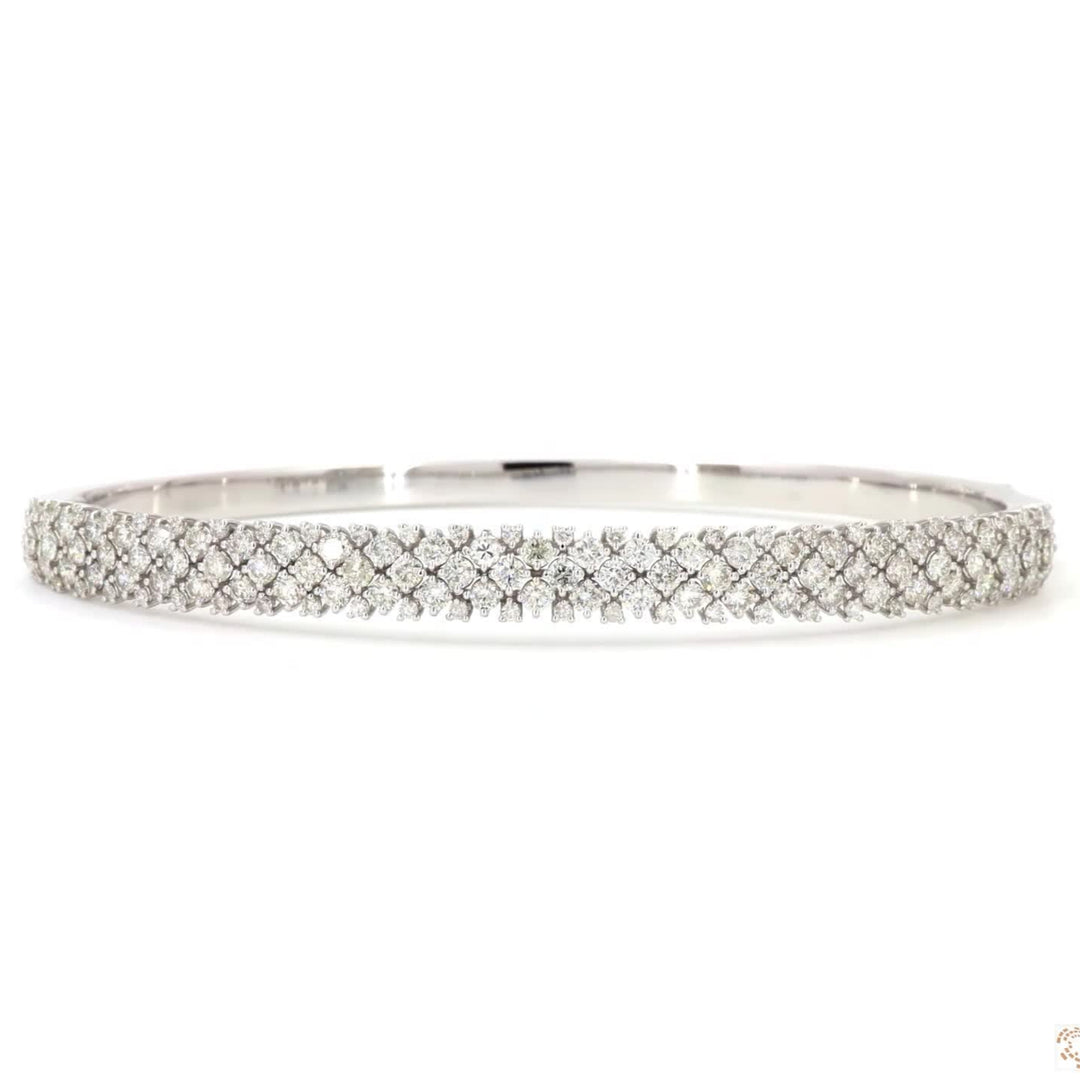 Pavé Lattice Diamond Bangle Bracele