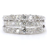 Load image into Gallery viewer, Triple Row Diamond Band Ring
