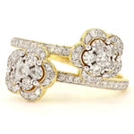 Load image into Gallery viewer, Double Floral Bypass Diamond Ring
