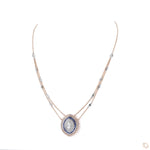 Load image into Gallery viewer, Marquise Halo Sapphire Pendant Necklace
