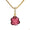 Load image into Gallery viewer, Flower Pink Tourmaline Diamond Pendant Necklace

