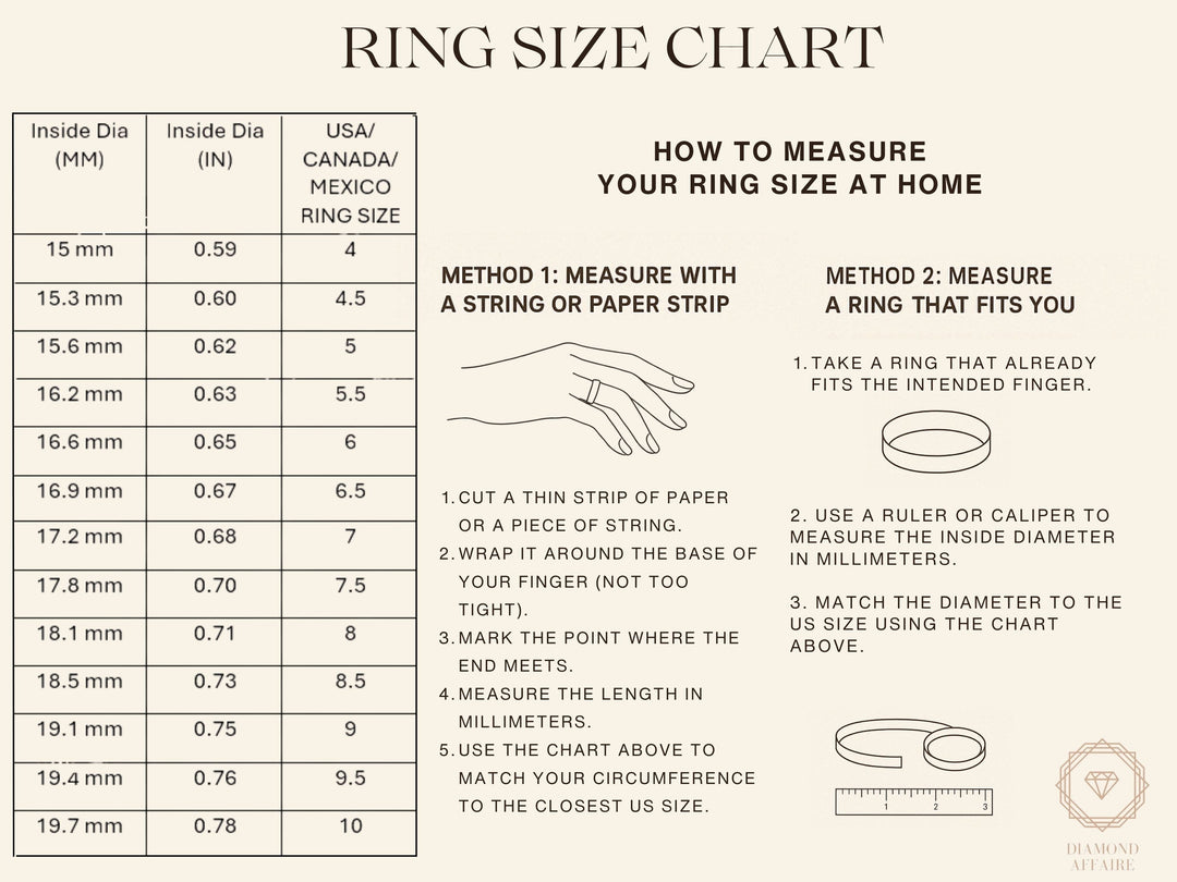 Natural Solitaire Ring With Supporting Band