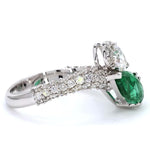 Load image into Gallery viewer, Emerald Natural Diamond Bypass Ring
