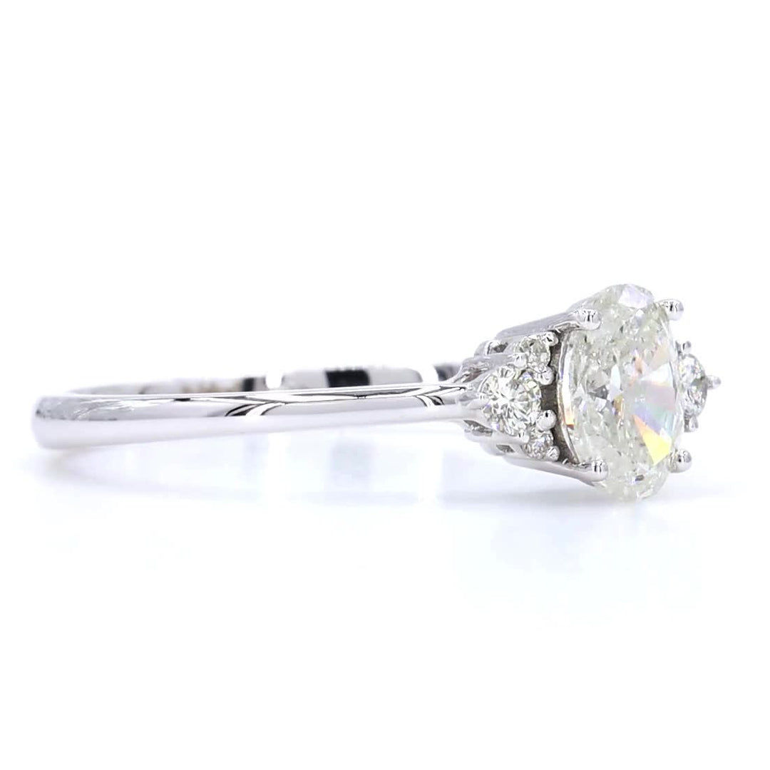 Oval Diamond Cluster Ring