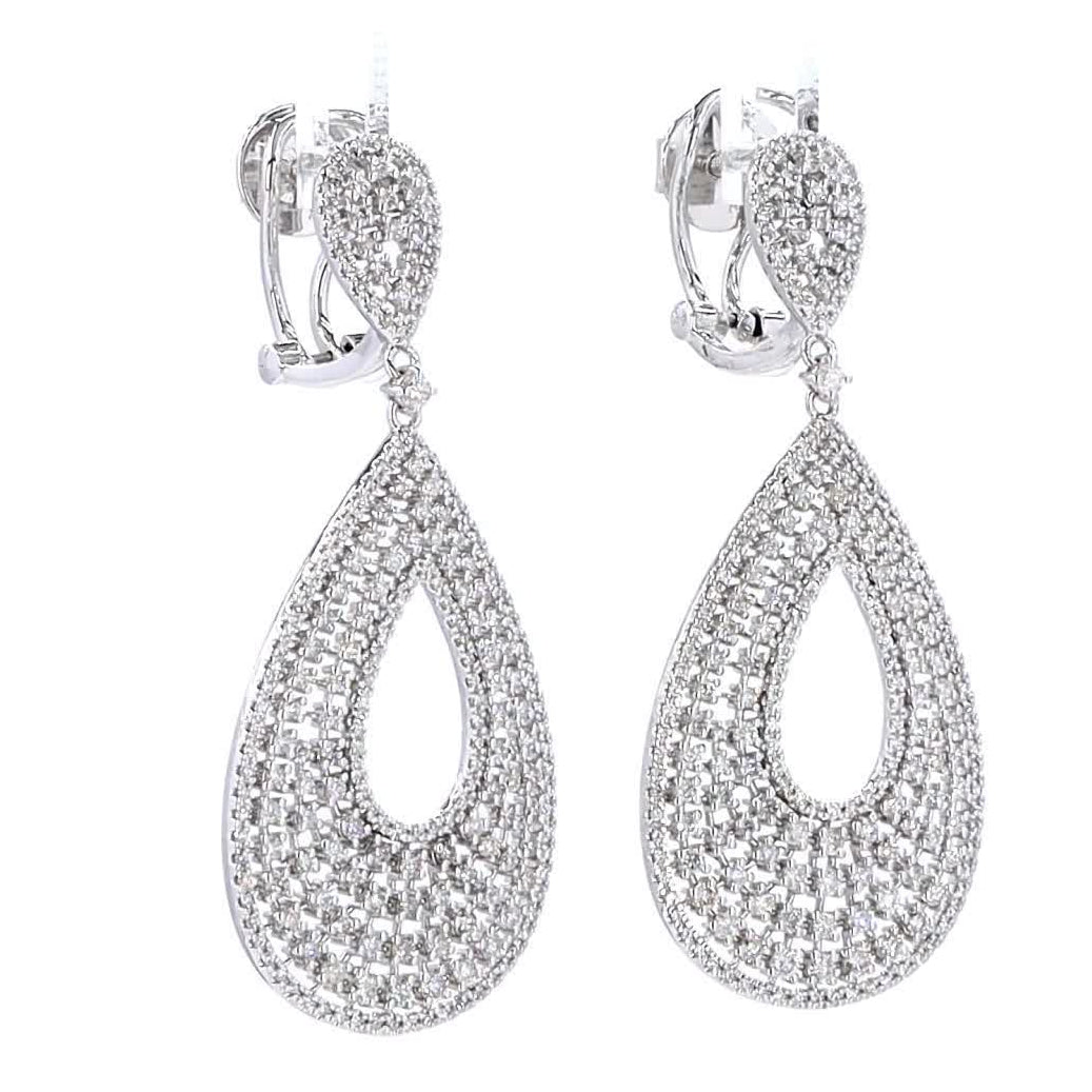 Teardrop Diamond Dangle Earring