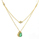 Load image into Gallery viewer, Layered Emerald Diamond Necklace

