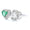 Load image into Gallery viewer, Emerald Heart &amp; Diamond Heart Ring
