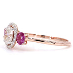 Load image into Gallery viewer, Oval Diamond &amp; Ruby Halo Ring
