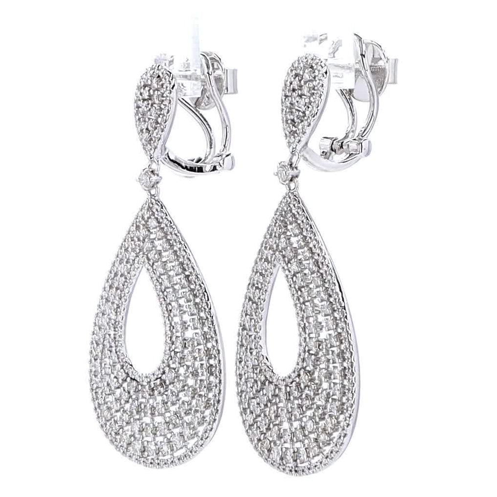 Teardrop Diamond Dangle Earring