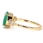 Load image into Gallery viewer, Natural Oval Emerald Diamond Ring
