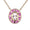 Load image into Gallery viewer, Oval Diamond Necklace with halo set ruby
