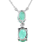 Load image into Gallery viewer, Emerald Diamond Drop Necklace
