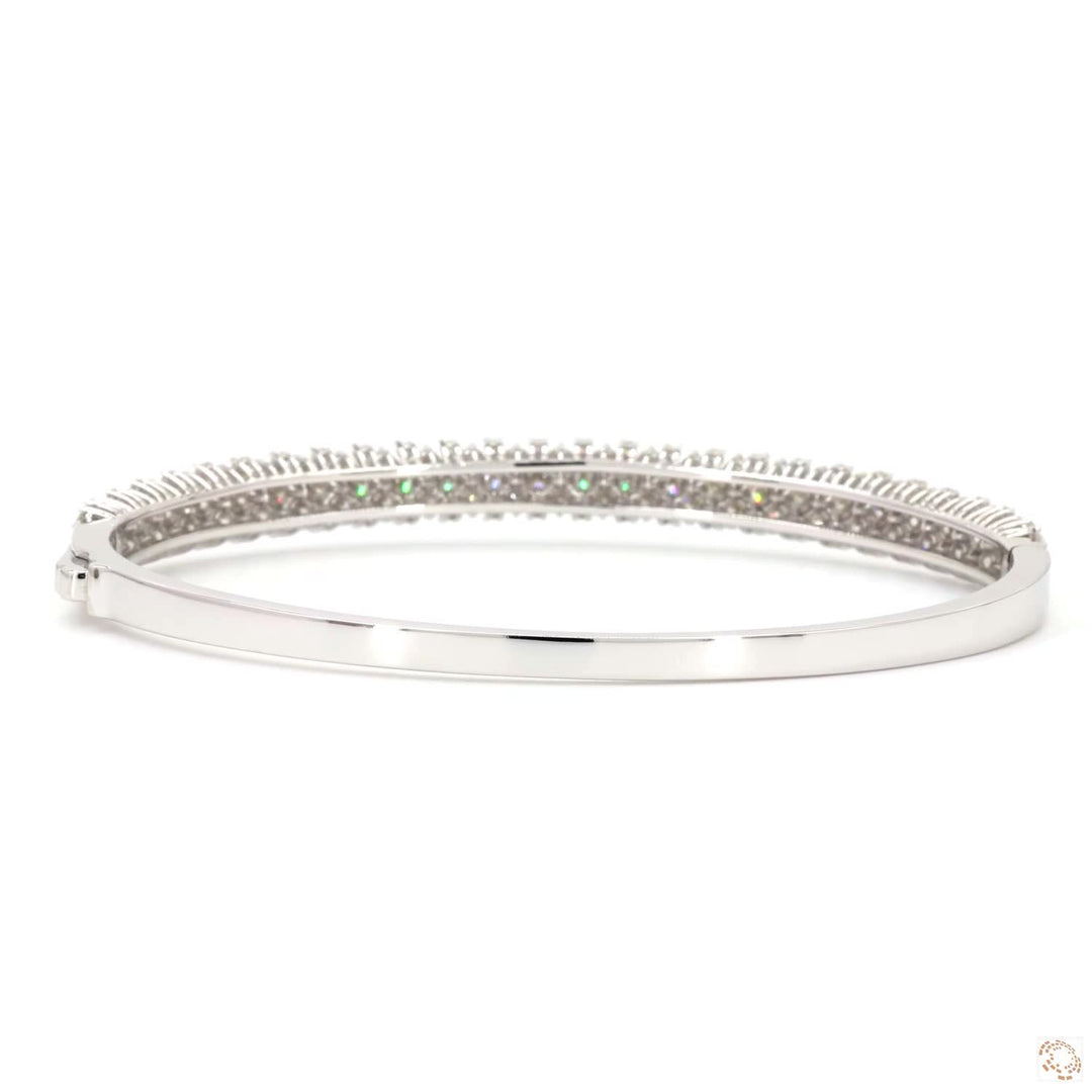 Pavé Lattice Diamond Bangle Bracele