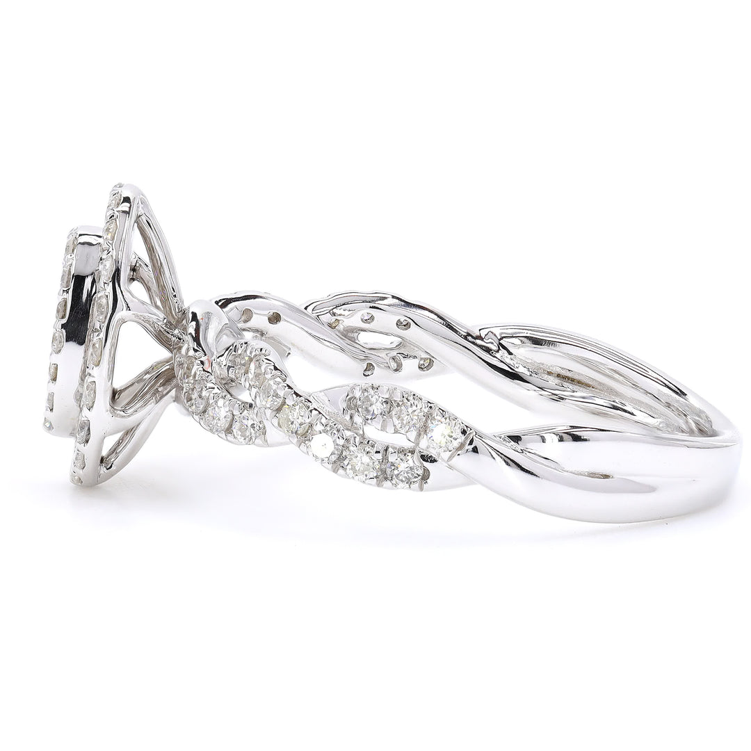 Cluster Diamond Halo Ring