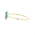 Load image into Gallery viewer, Pear Shape Emerald Dimond Bangle
