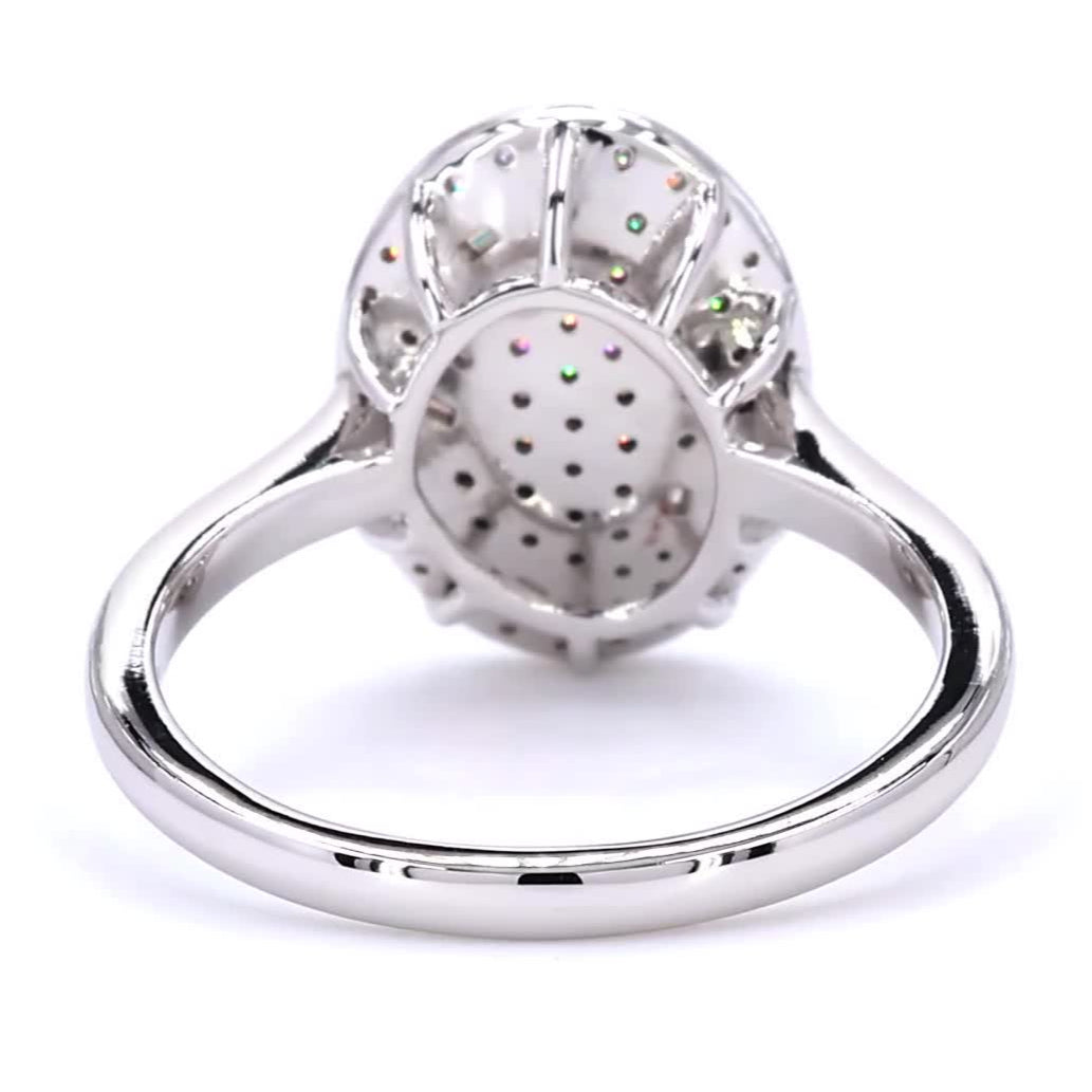 Oval Cluster Diamond Ring