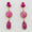 Load image into Gallery viewer, Ruby Tourmaline Drop Diamond Earrings
