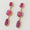 Load image into Gallery viewer, Ruby Tourmaline Drop Diamond Earrings
