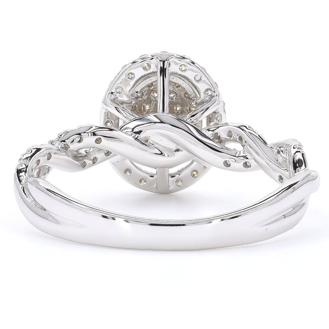 Cluster Diamond Halo Ring