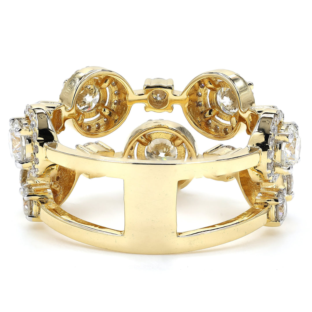 Halo Wide Diamond Band Ring