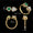 Load image into Gallery viewer, Emerald Heart &amp; Diamond Heart Ring
