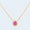 Load image into Gallery viewer, Pear ruby halo diamond necklace

