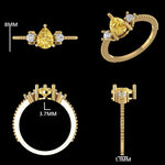 Load image into Gallery viewer, Pear Yellow Sapphire Diamond Ring
