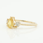 Load image into Gallery viewer, Pear Yellow Sapphire Diamond Ring
