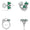 Load image into Gallery viewer, Pear Halo Diamond Emerald Open Ring

