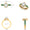 Load image into Gallery viewer, Pear Halo Diamond Emerald Band Ring
