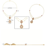 Load image into Gallery viewer, Pear Diamond Ruby Stacking Necklace
