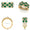 Load image into Gallery viewer, Emerald Wave Diamond Band Ring
