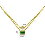 Load image into Gallery viewer, Layered Emerald Diamond Necklace
